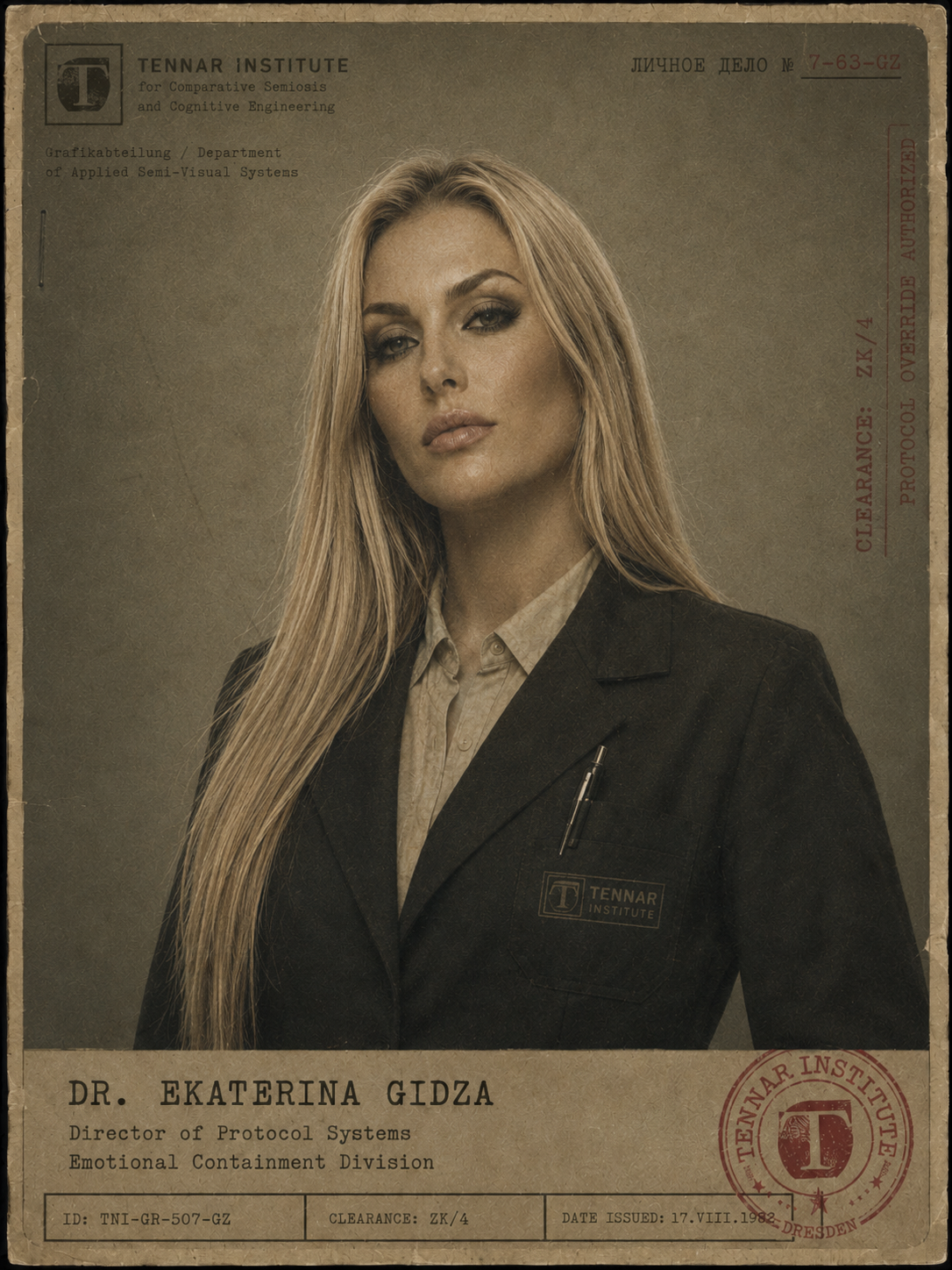 Portrait identification file for Dr. Ekaterina Gidza