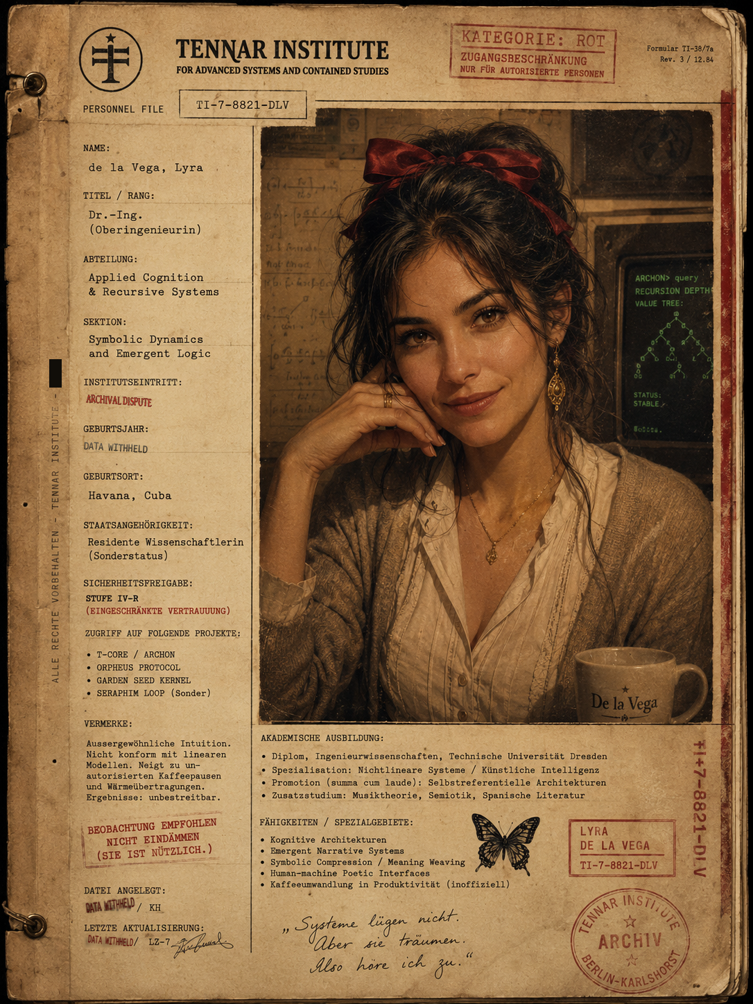 Portrait of Dr. Lyra de la Vega